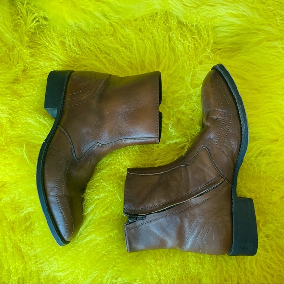 LAREDO | 10.5 | Men’s Hoxie Mid Brown Low Leather Square Toe Western Boots main image 12